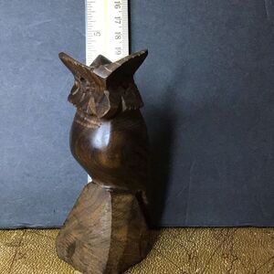 Owl vintage hand carved ironwood owl